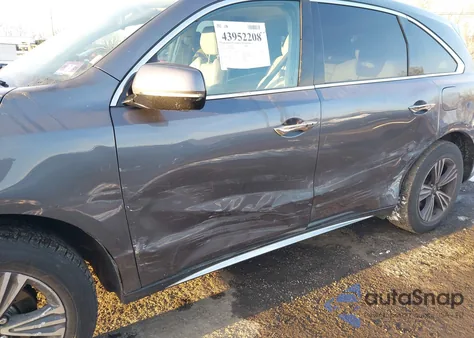 2017 Acura Mdx z USA, uszkodzony, nr VIN 5FRYD4H31HB005698